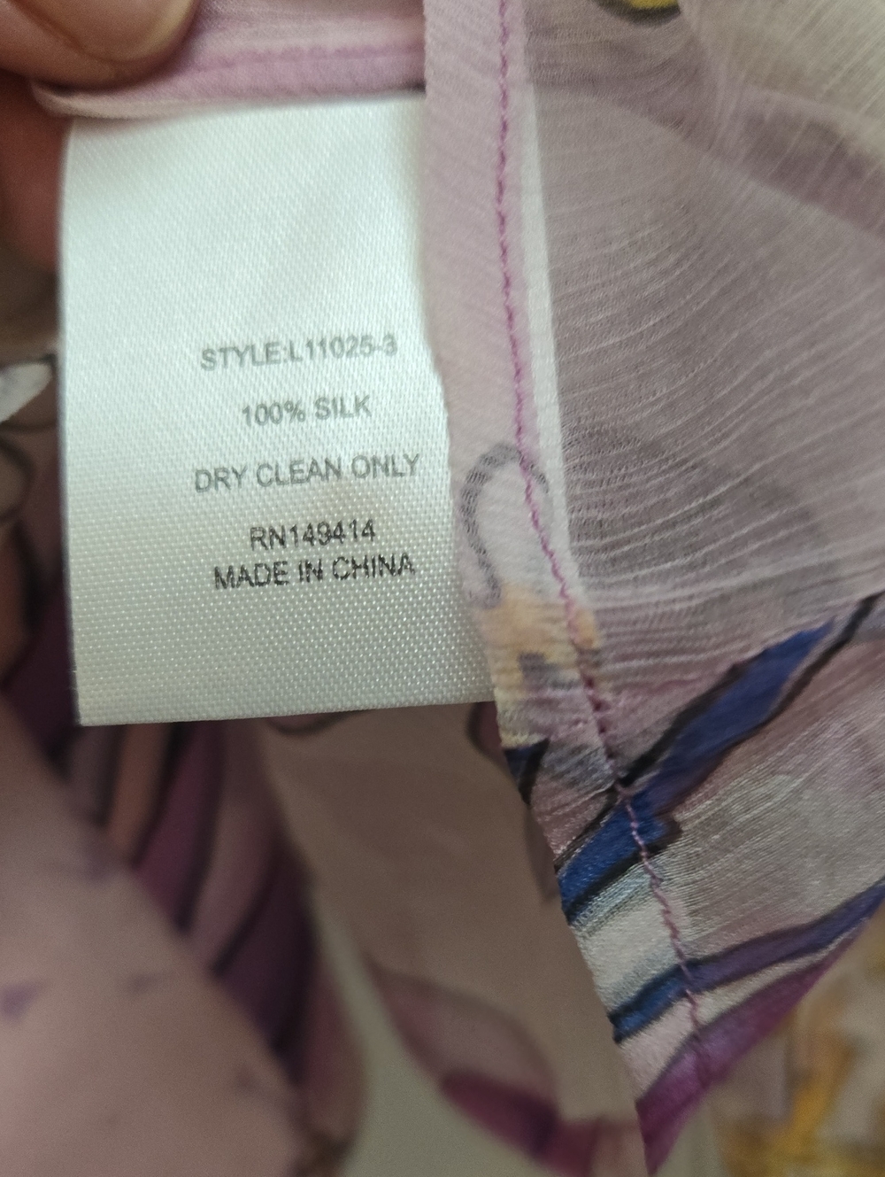 Johnny Was Lavender Floral Blouse - Picture 7 of 10